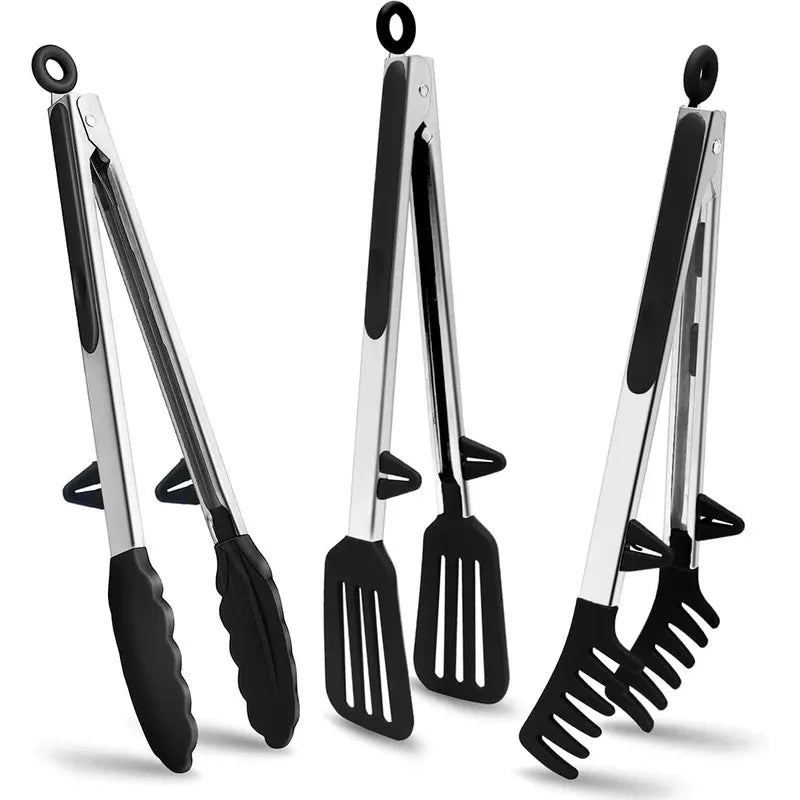 Silicone Kitchen Tongs – Non-Stick BBQ, Salad & Pasta Tongs Silicone Kitchen Tongs Axl