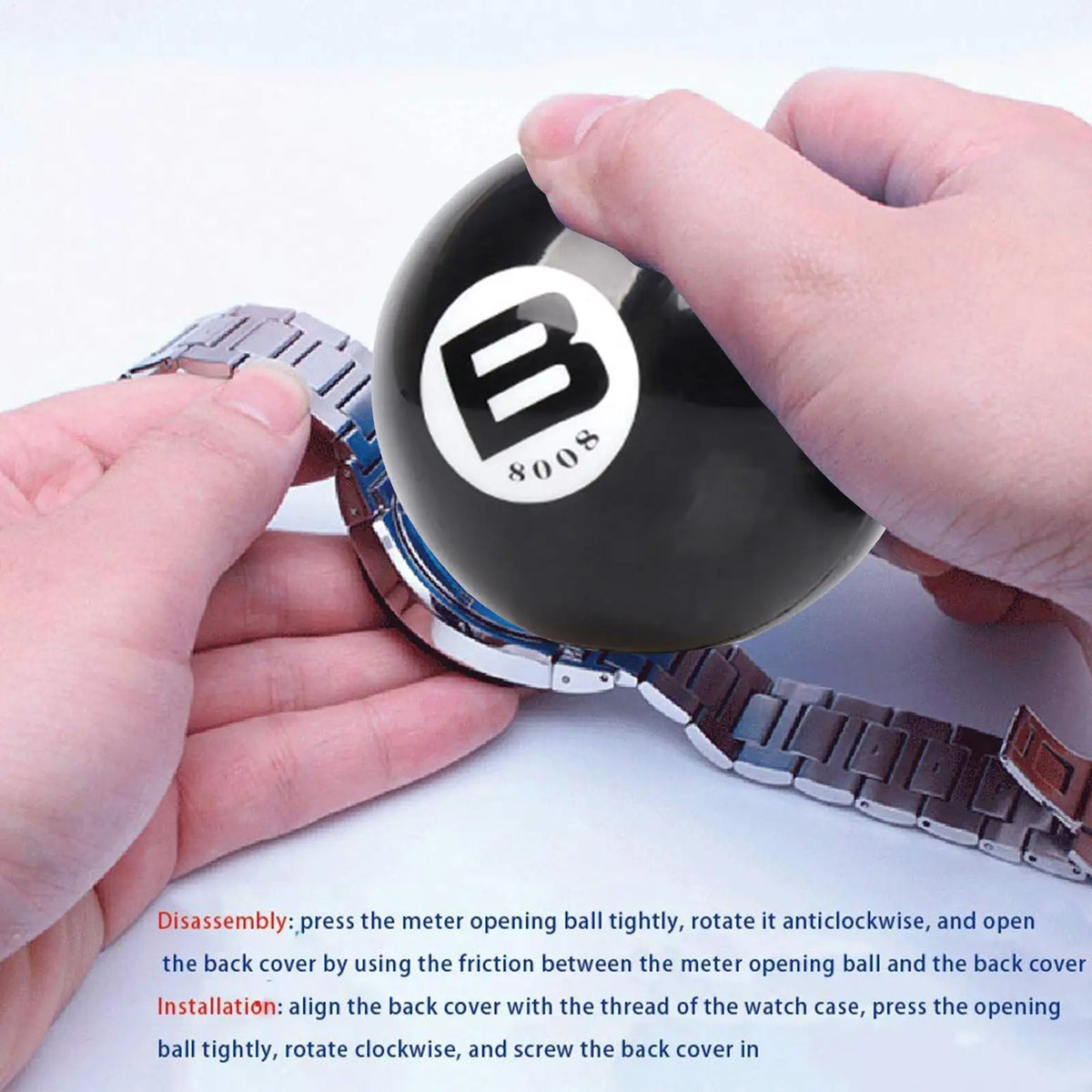 Rubber Ball Watch Back Case Opener Tool – 6.5cm Watch Repair Tool Axl