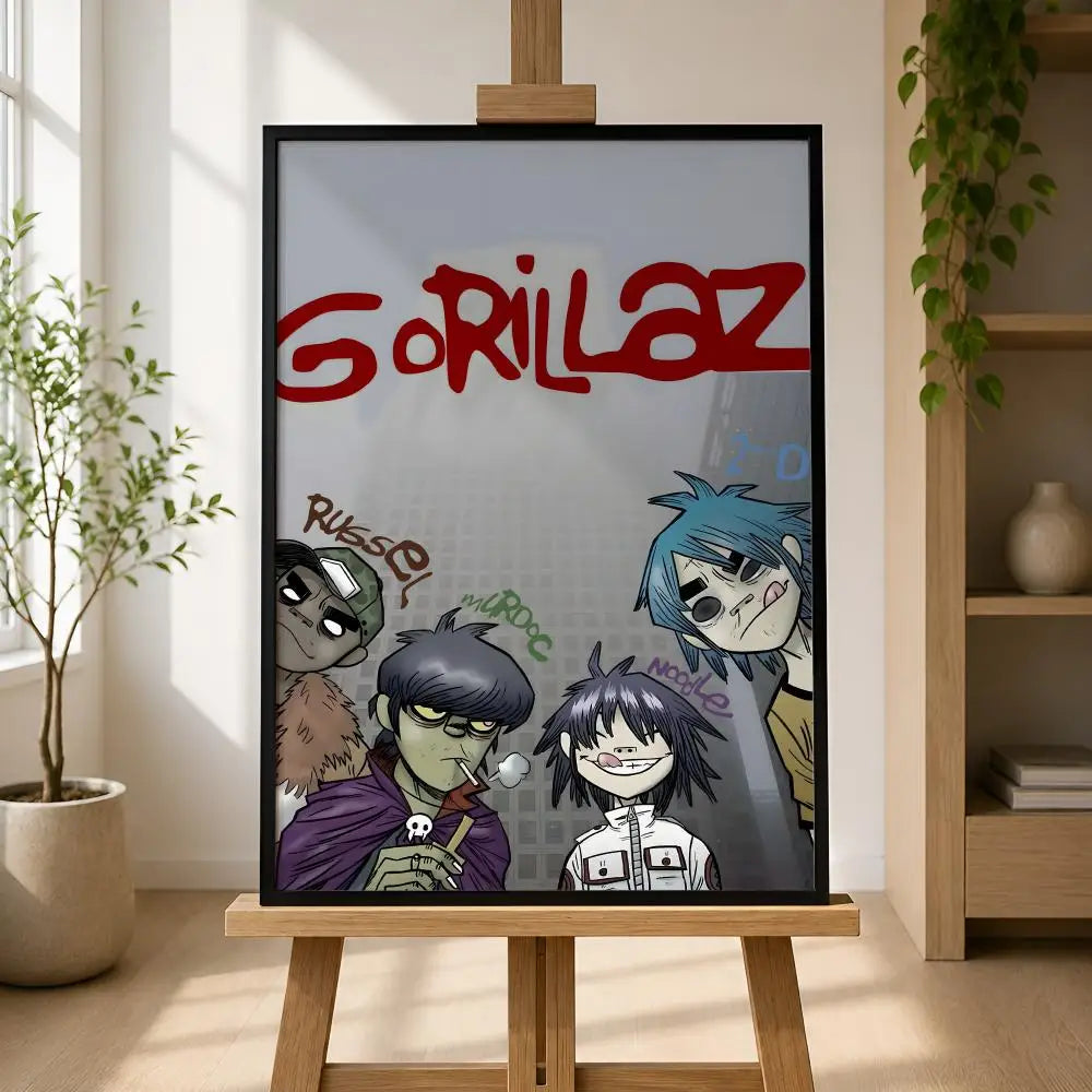 Gorillaz Album Poster – Self-Adhesive HD Wall Art Decor Decorative Wall Poster Axl