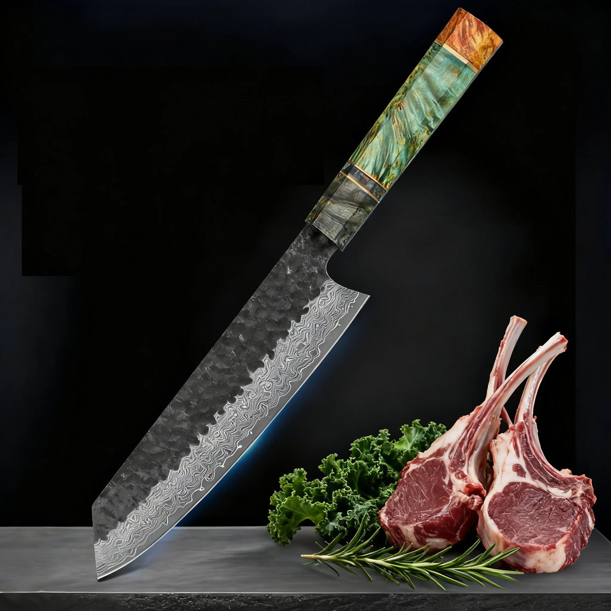 67-Layer Damascus Kiritsuke Chef Knife – Forged Steel 20.5cm Damascus Chef Knife Axl
