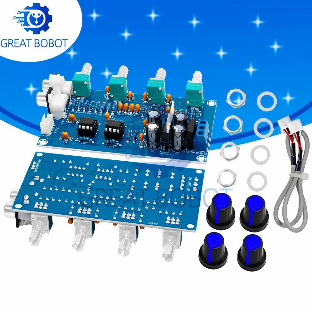 XH-M164 NE5532 Stereo Preamplifier Module with Tone Control Preamplifier Module Axl 1PC