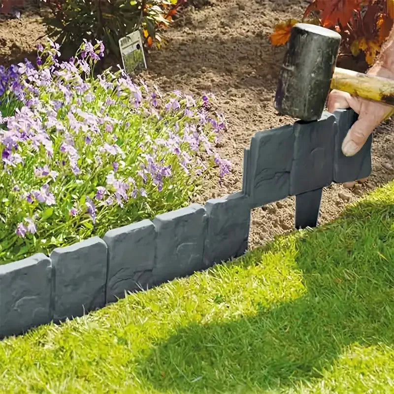 5-Pack Foldable Plastic Garden Fence – Lawn & Landscape Border Garden Border Fence Axl