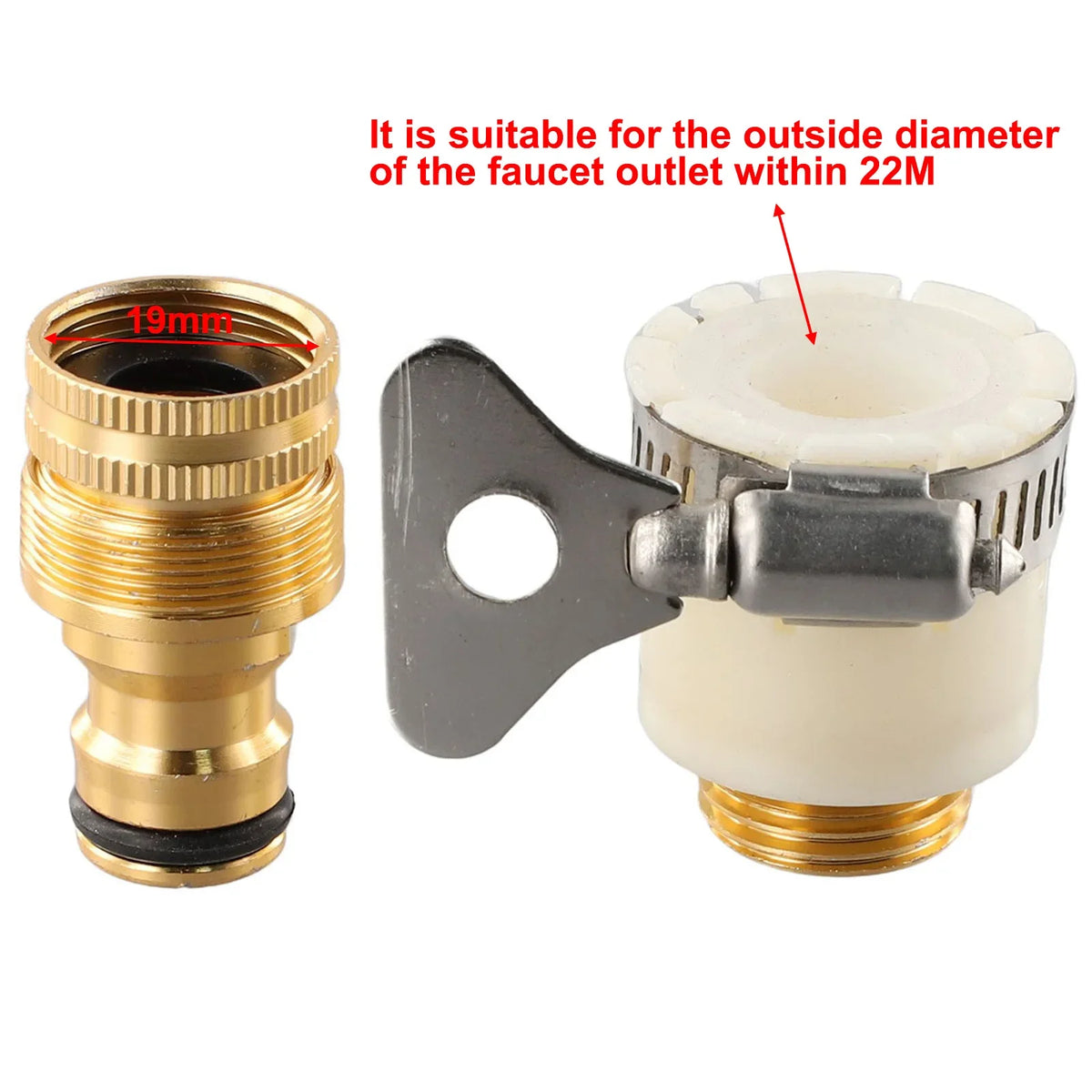 Universal Hose Tap Adapter 15–23mm | Garden Faucet Connector Garden Hose Adapter Axl