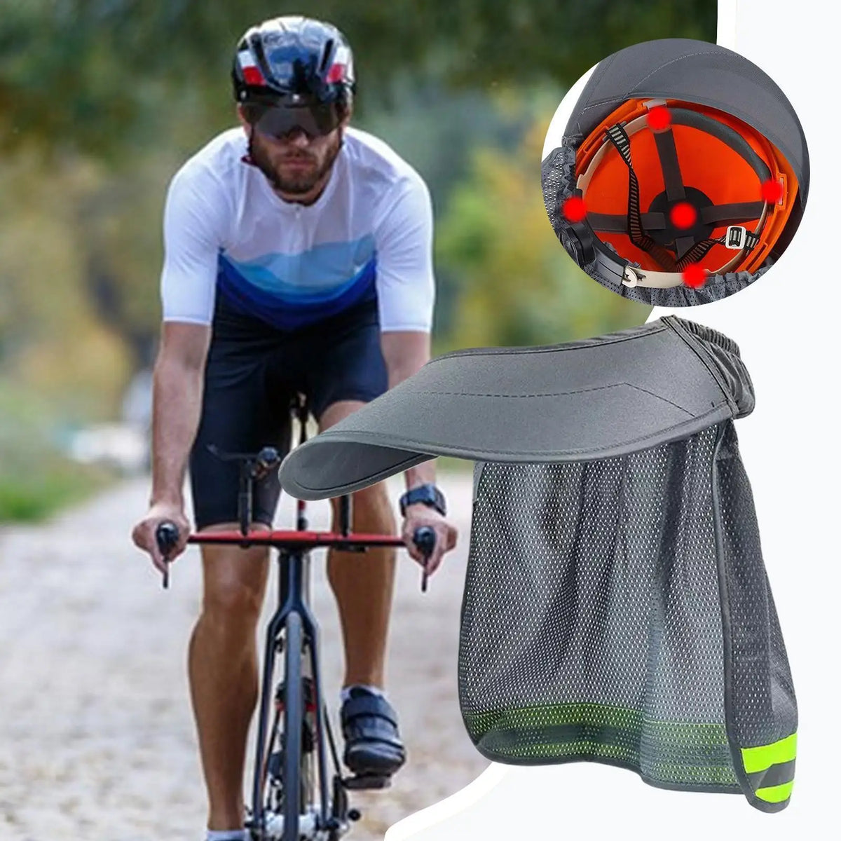 Hard Hat Sun Shade Visor – Reflective Safety Helmet Cover Safety Helmet Visor Axl