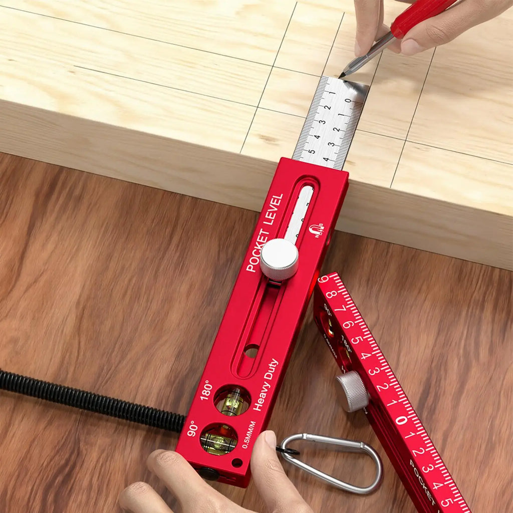 Magnetic Carpenter Ruler – Metric & Imperial Precision Tool Woodworking Ruler Axl