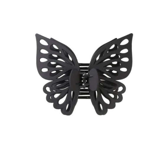 Large Hollow Butterfly Hair Claw Clip – Korean Fairy Style Hair Claw Clip Axl Black