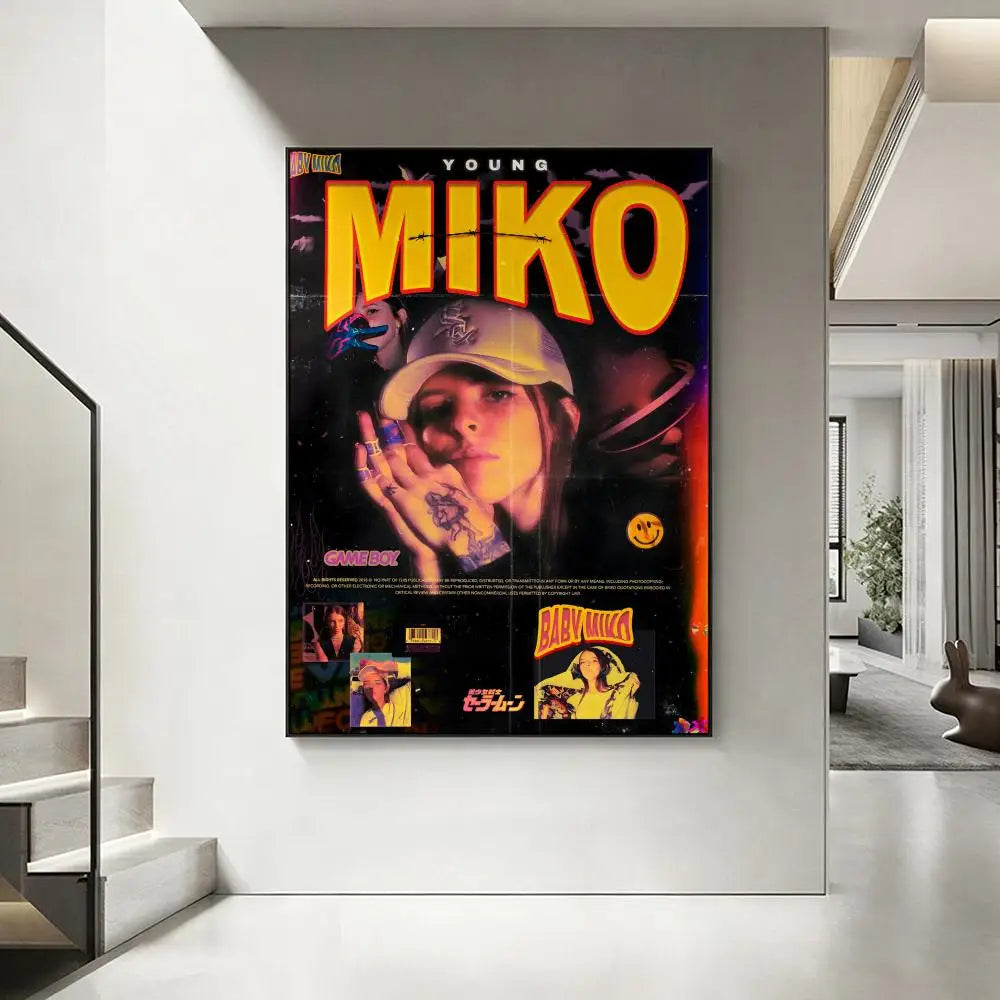 Y-Young M-Miko HD Poster – Aesthetic Wall Art Home Decor Wall Art Poster Axl White1 40X50cmNoframe