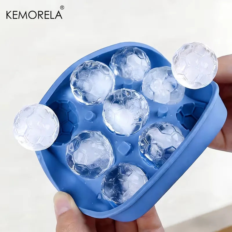 Soccer Ball Ice Ball Mold – 9-Hole Silicone Tray with Lid Silicone Ice Mold Axl