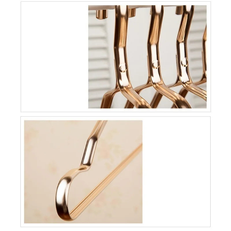 5-Pack Aluminum Clothes Hangers – Non-Slip Slim Closet Organizer Clothes Hangers Axl