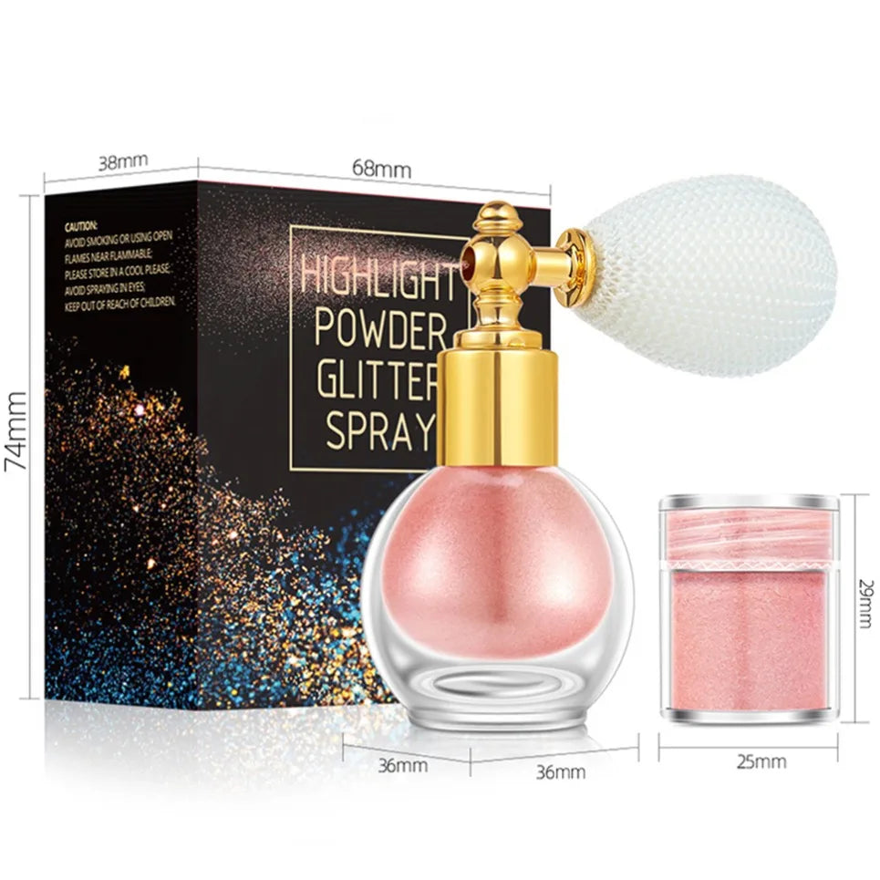 Vegan Pearl Glitter Highlighter Spray – Face & Body Makeup Glitter Highlighter Spray Axl