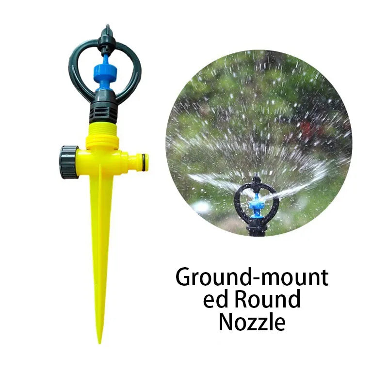 Round Wheel Automatic Rotating Garden Sprinkler Garden Sprinkler Axl YELLOW