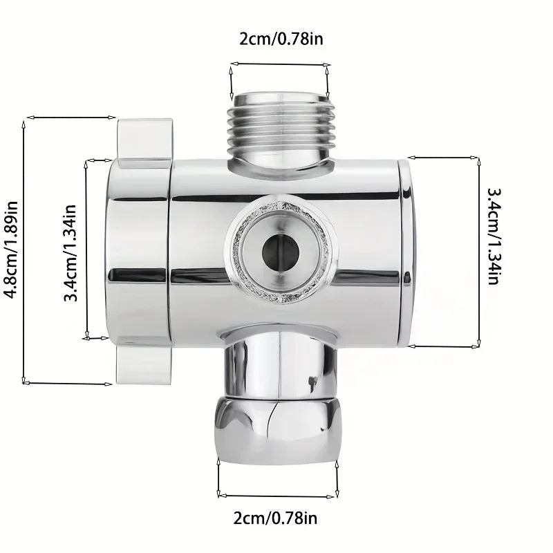 3-Way Bathroom Faucet Splitter – ABS Shower Arm & Spray Adapter Faucet Splitter Adapter Axl
