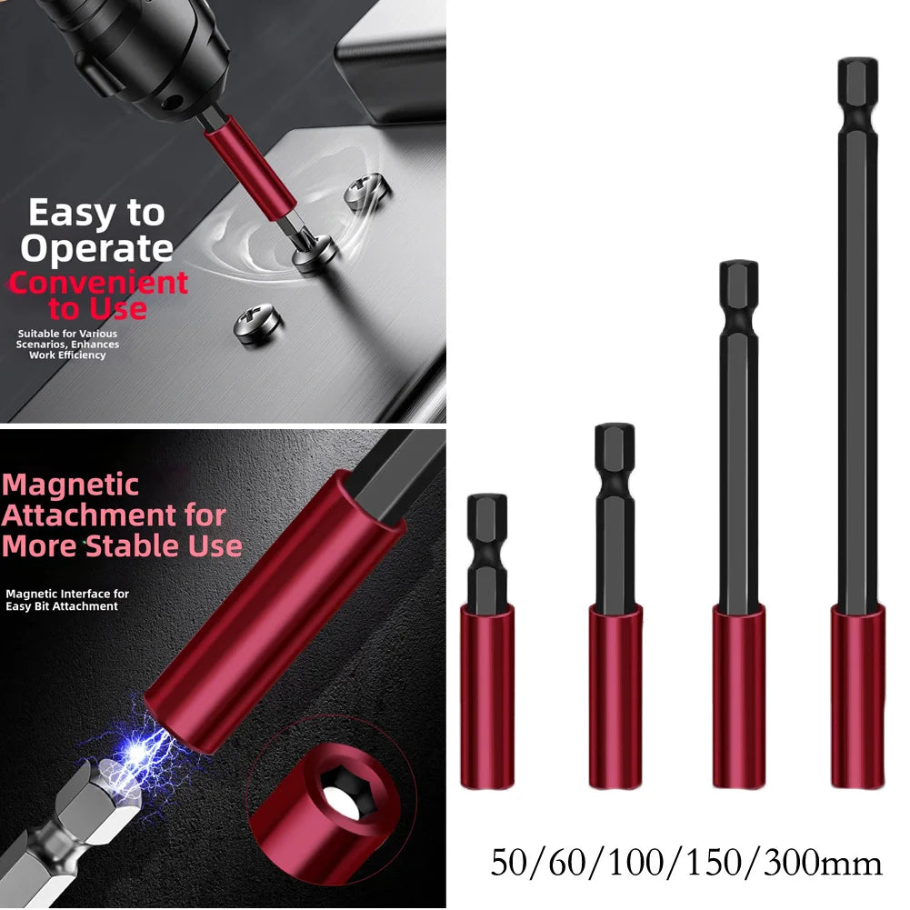 1/4" Hex Shank Screwdriver Bit Extension Bar Set – 3 or 5 Pcs Bit Extension Bar Axl