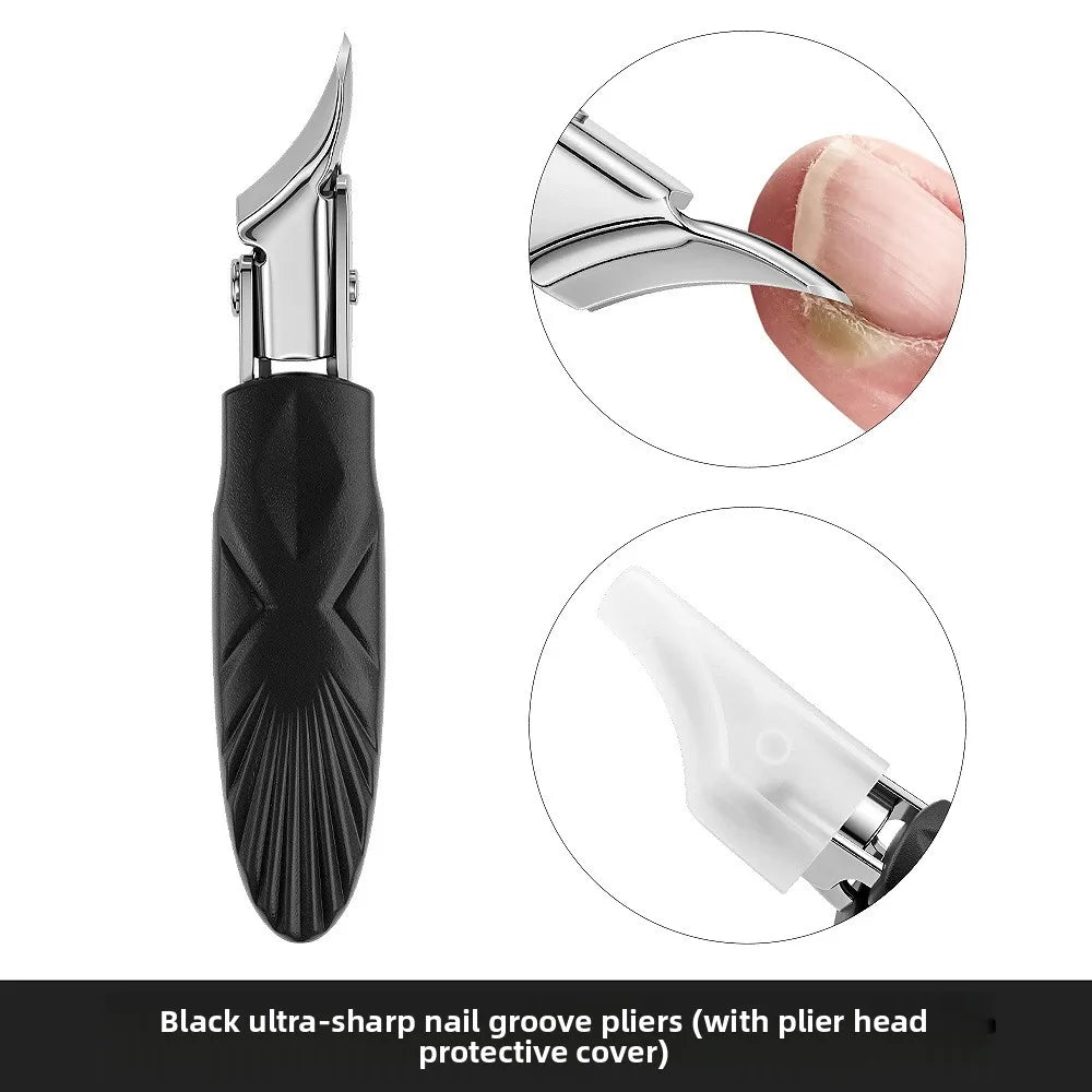 Ultra Sharp Slant Tip Nail Nipper for Thick Toenails Nail Nipper Axl 2 inches JGBlack super-sharp