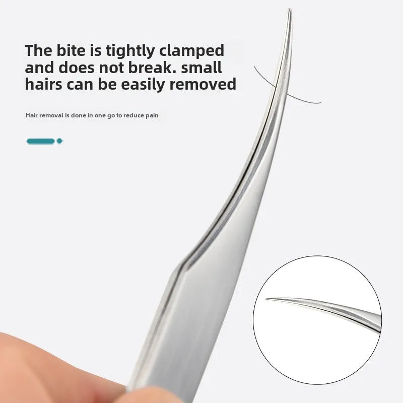 Dolphin Feather Eyelash Extension Tweezers – Precision Clip Eyelash Tweezers Axl