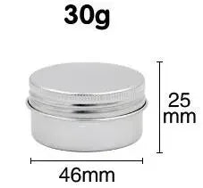 Empty Aluminum Tins 5ml–100ml | Screw Top Round Storage Cans Aluminum Storage Tins Axl 30ml