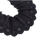 Black Cotton Eyelet Lace Trim – 5 Yards Floral Ribbon 6¼" Lace Trim Ribbon Axl AECH04-17982