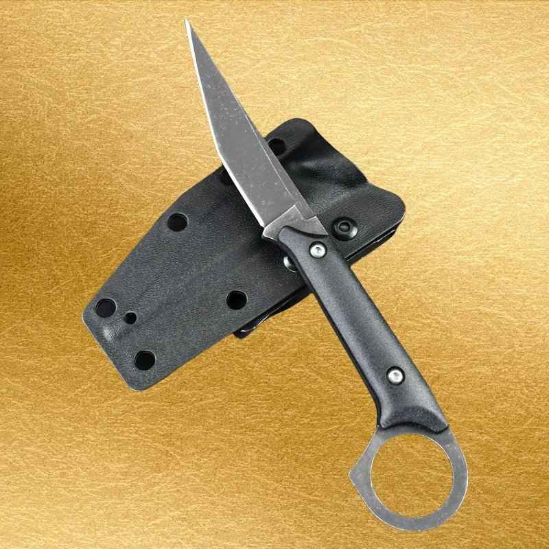 Mini Fixed Blade EDC Knife – 440C Steel with K Sheath Fixed Blade Knife Axl