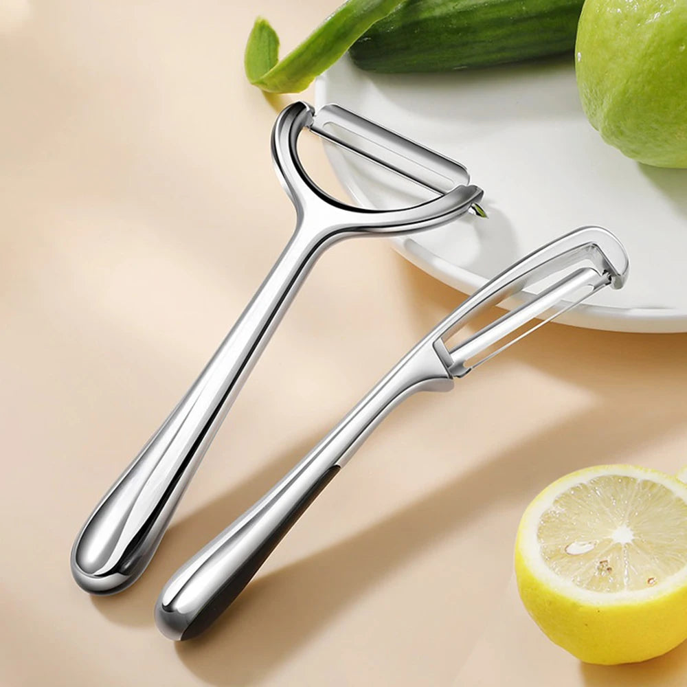PLYS Stainless Steel Peeler – Fruit & Vegetable Kitchen Tool Vegetable Peeler Axl 2PCS