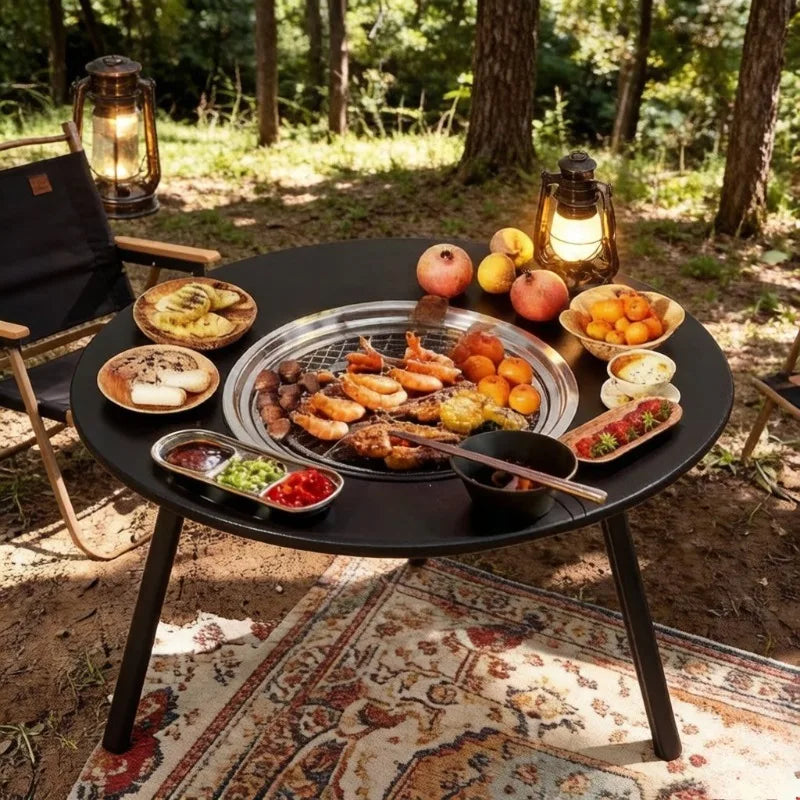 Portable Folding Charcoal BBQ Grill – Smokeless Outdoor Barbecue Charcoal BBQ Grill Axl