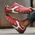 DQTBE Classic Low Top Lace-Up Casual Shoes for Men & Women Casual Low Top Shoes Axl Red 40