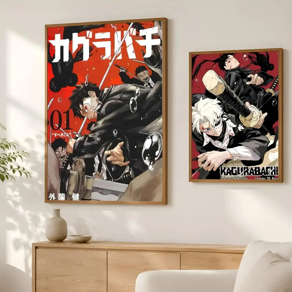 Kagurabachi Manga Poster – Self-Stick HD PVC Waterproof Wall Art Wall Art Poster Axl