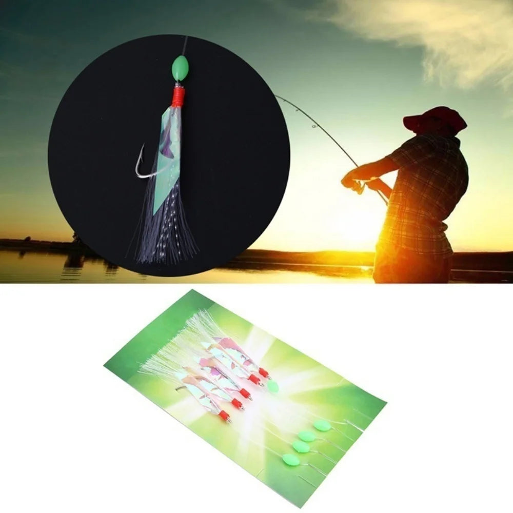 5-Pc Soft Silverskin Fishing Lure Set | Crystal Barbed Hook Bait Fishing Lure Set Axl