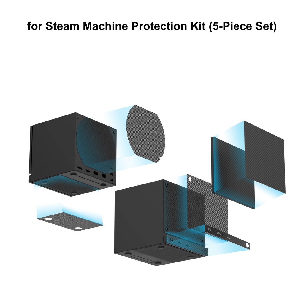 Steam Deck 5-in-1 Dust Filter & Carbon Fiber Sticker Kit Console Protective Kit Axl