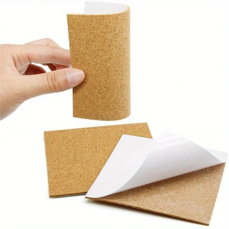 50-Pack Square Self-Adhesive Cork Pads 90mm Anti-Slip Stickers Cork Adhesive Pads Axl
