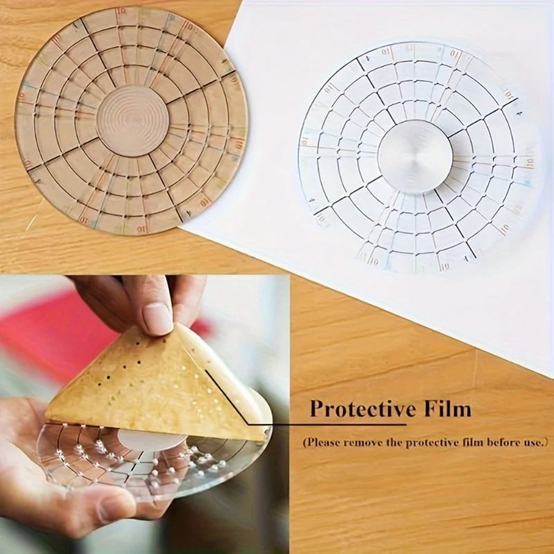 Acrylic Rotary Pottery Trimming Disc – Circle Divider Tool Pottery Trimming Tool Axl