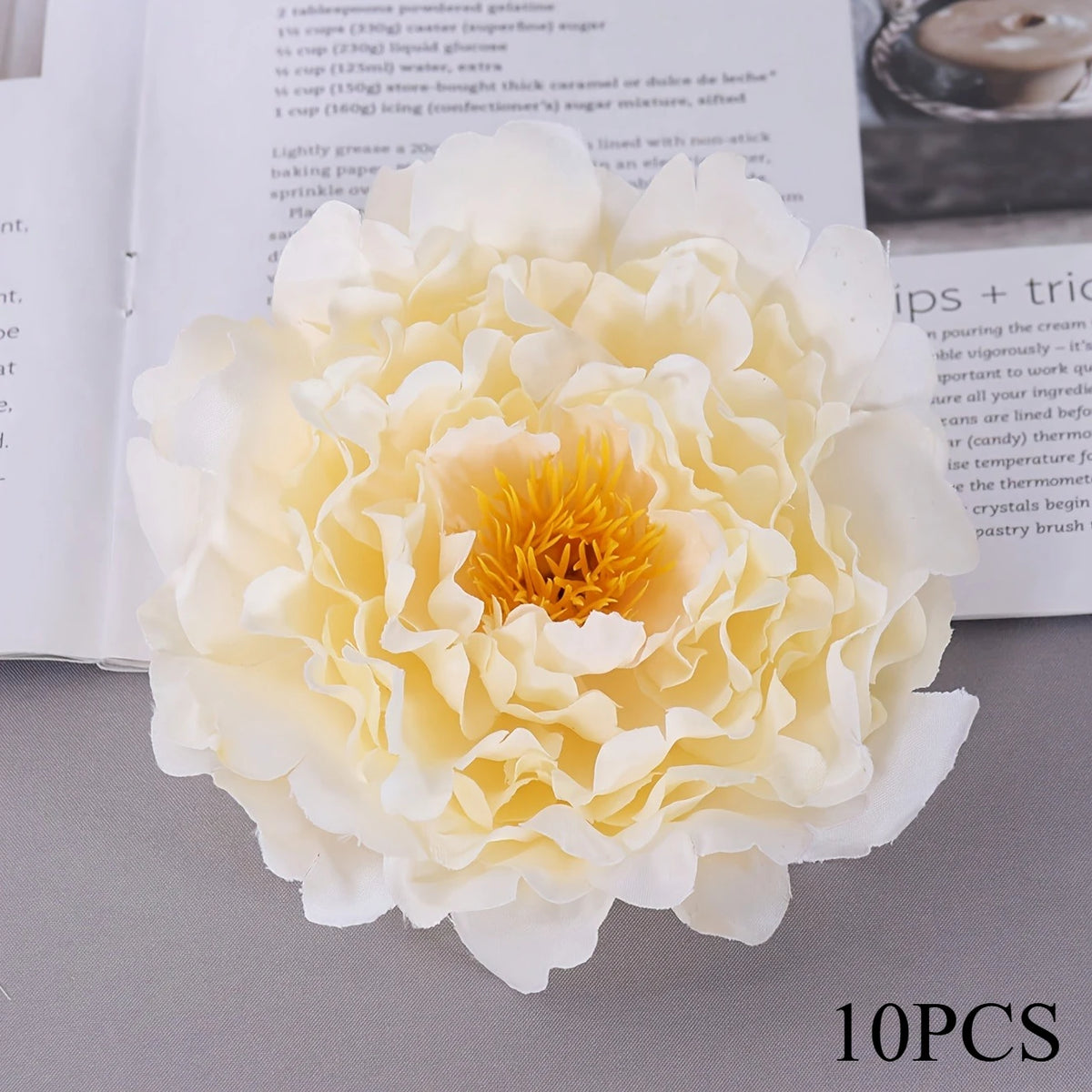 10 Artificial Peony Flower Heads – Wedding & Home Decor Artificial Flower Decor Axl Champagne
