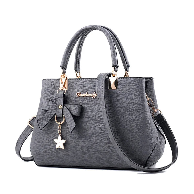Women's Floral Bowknot Crossbody Shoulder Bag – 6 Colors PU Crossbody Shoulder Bag Axl GRAY
