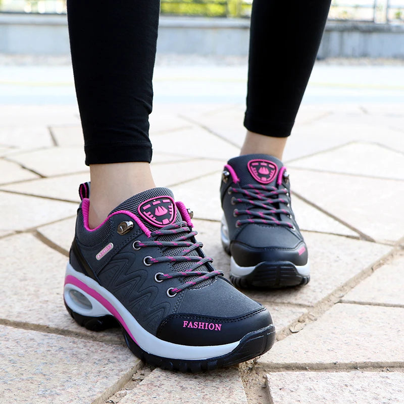 AZGB Women's Platform Chunky Sneakers | Lace-Up Walking Shoes Platform Sneakers Axl