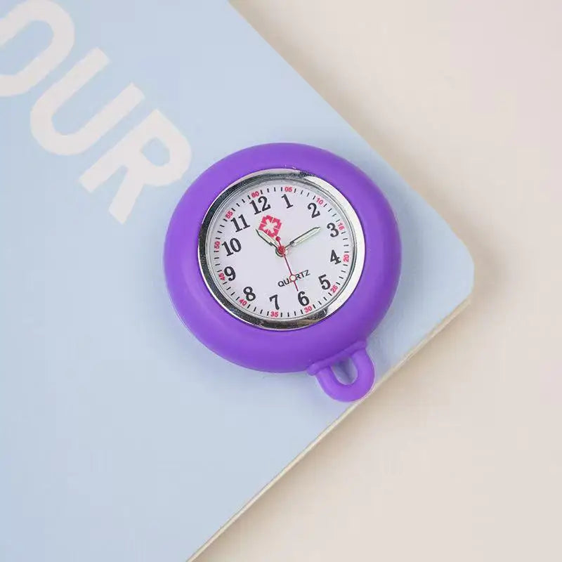 Silicone Nurse Fob Watch – Colourful Lapel Clip Pocket Watch Nurse Fob Watch Axl one size Purple