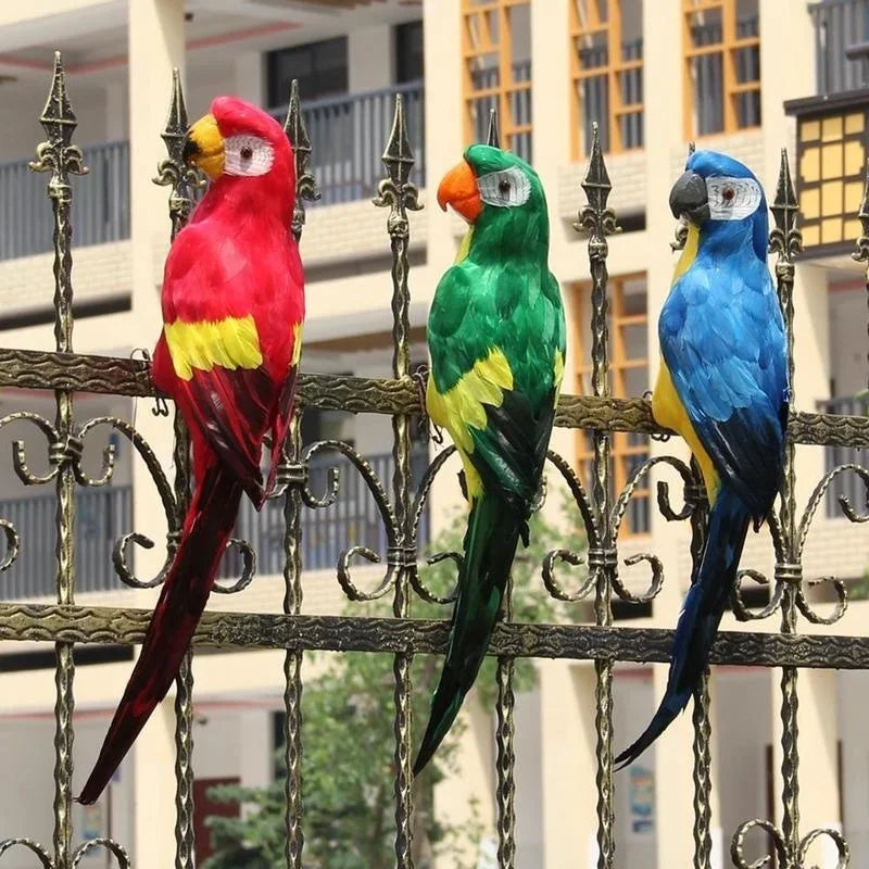 Handmade Foam Feather Macaw Parrot Garden Figurine 45/60cm Garden Bird Figurine Axl