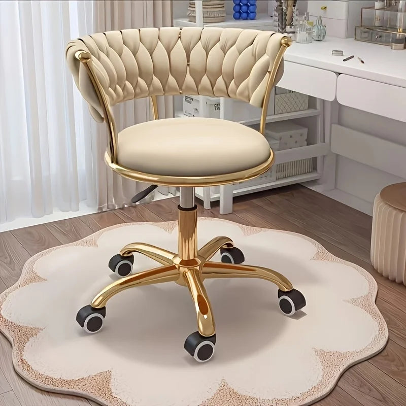 Swivel Vanity Stool – Adjustable Height Dressing Chair Vanity Stool Axl Beige