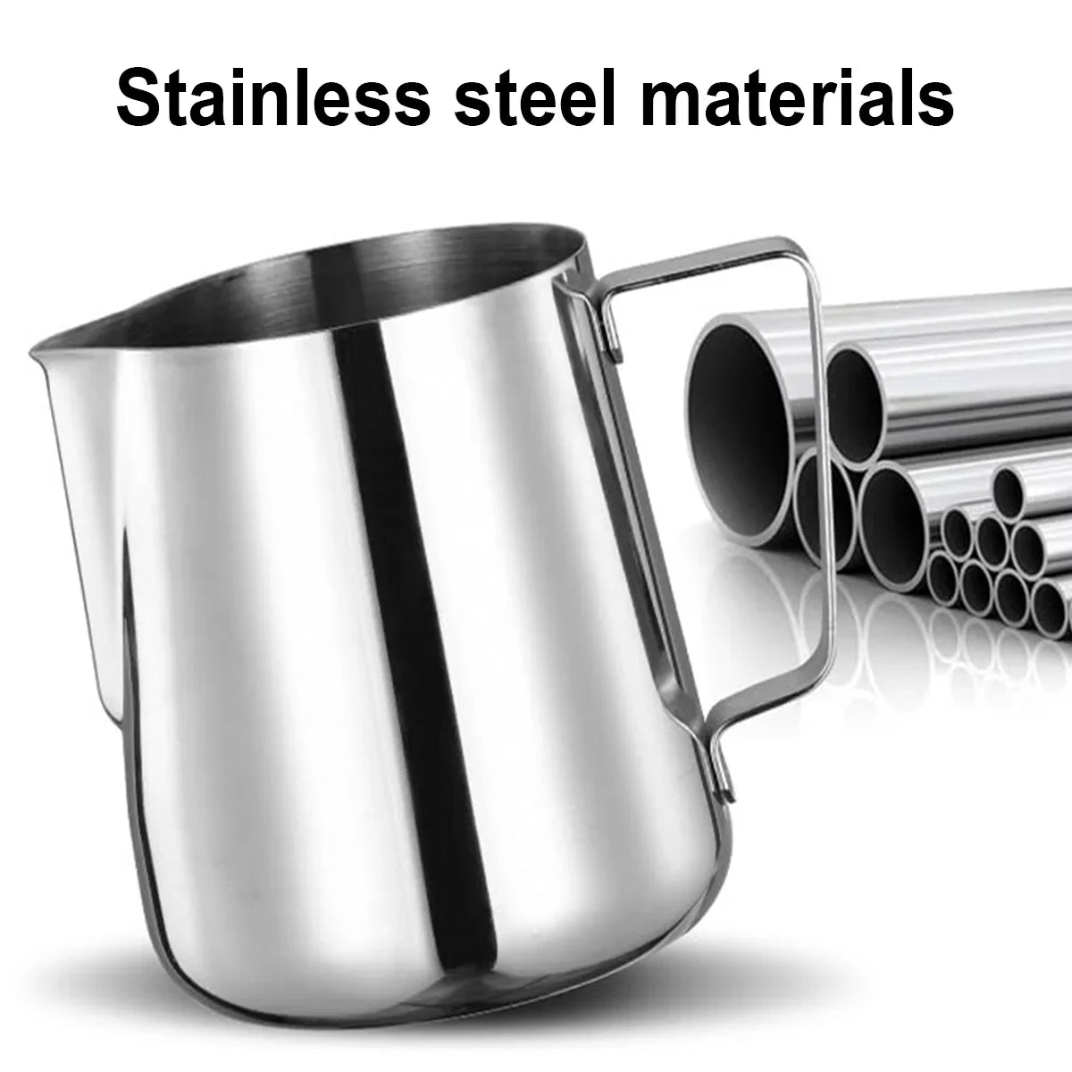 Leeseph Stainless Steel Milk Frothing Pitcher | Latte Art Jug Milk Frothing Pitcher Axl