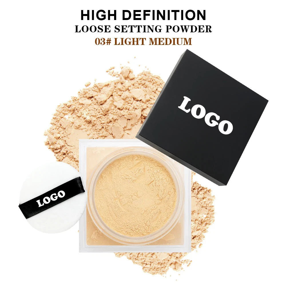 Vegan Loose Setting Powder – Oil Control Waterproof | Wholesale Loose Setting Powder Axl 03 100pcs with logo