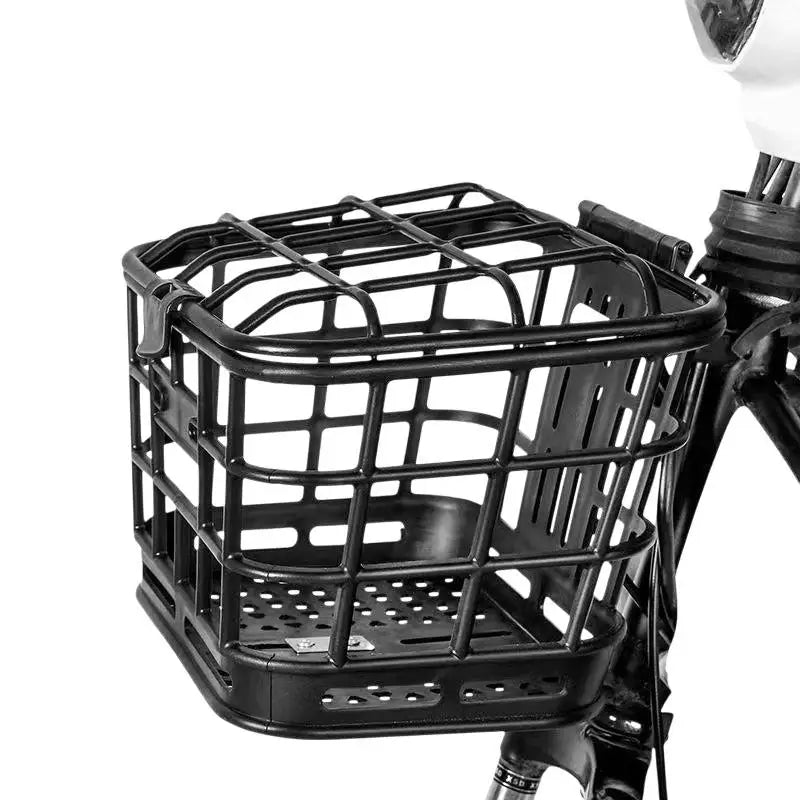 Black Detachable Bike Front Basket with Lid | Electric Bike Bicycle Front Basket Axl
