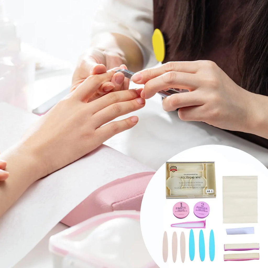 Natural Nail Manicure & Pedicure Kit with Buffer – Women Nail Manicure Kit Axl