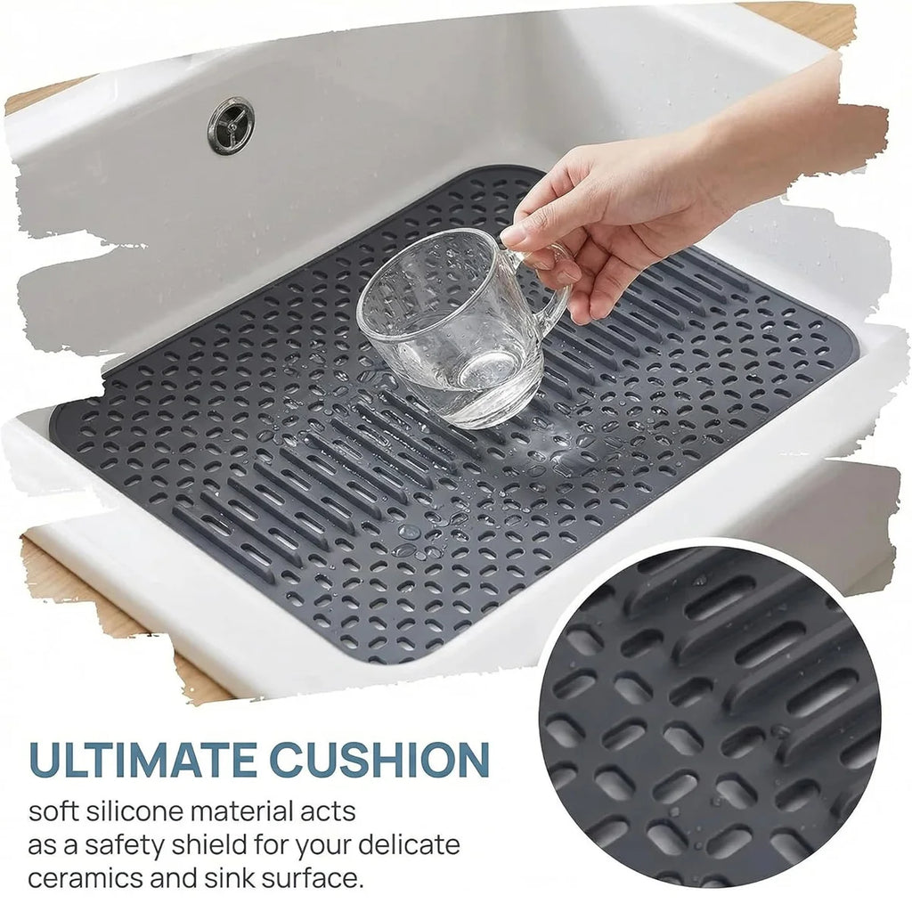 Silicone Sink Mat Protector 16.9"×12.5" | Non-Slip Kitchen Pad Sink Mat Protector Axl