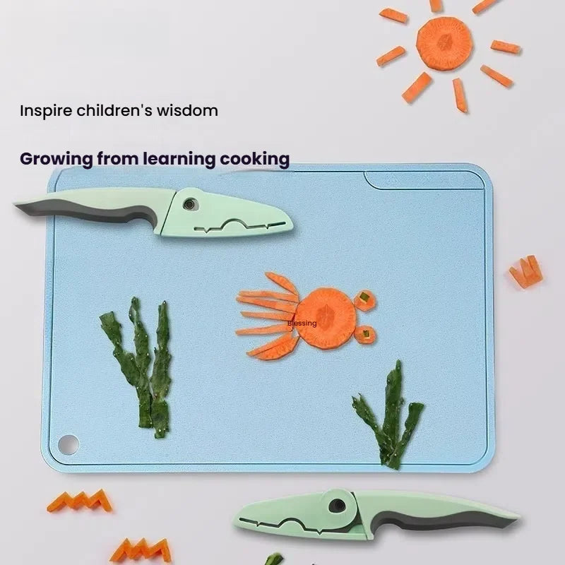 Kids' Safety Fruit Knife – Cartoon Crocodile Kitchen Knife Children's Kitchen Knife Axl