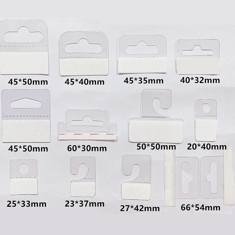 100 PCS PVC Adhesive Hang Tag Hooks – Retail Display Hangers Retail Display Hooks Axl