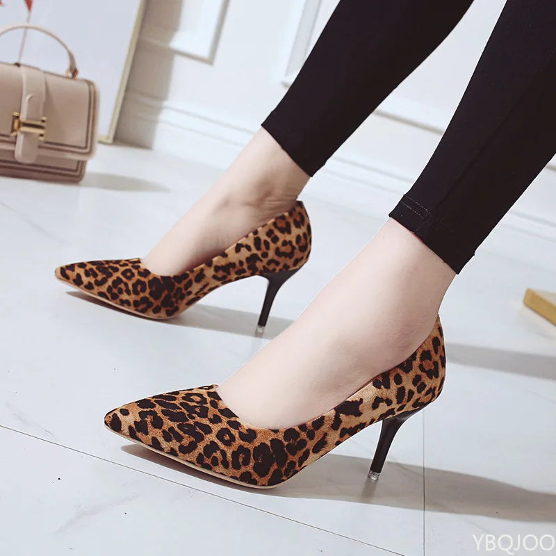 Women's Leopard Print Stiletto Pumps | Pointed Toe Heels Stiletto Pumps Axl 44 leopard print