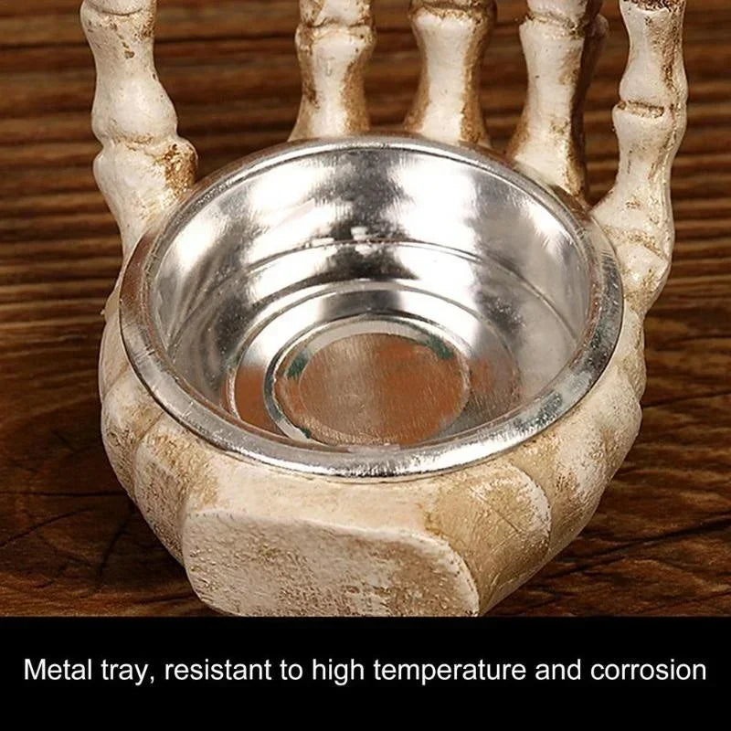 Resin Skull Candle Holder – Gothic Halloween Home Décor Skull Candle Holder Axl