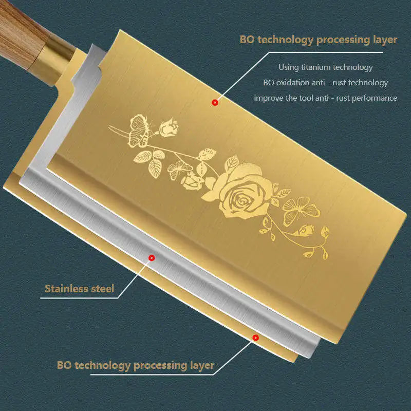Golden Rose 4-Piece Stainless Steel Kitchen Knife Set Kitchen Knife Set Axl