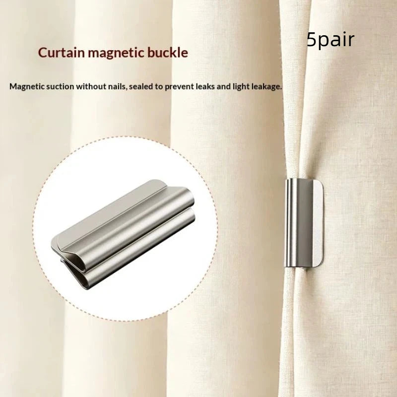 Magnetic Curtain Clips – No-Drill Strong Magnet Fasteners Curtain Clip Fasteners Axl 5 pairs