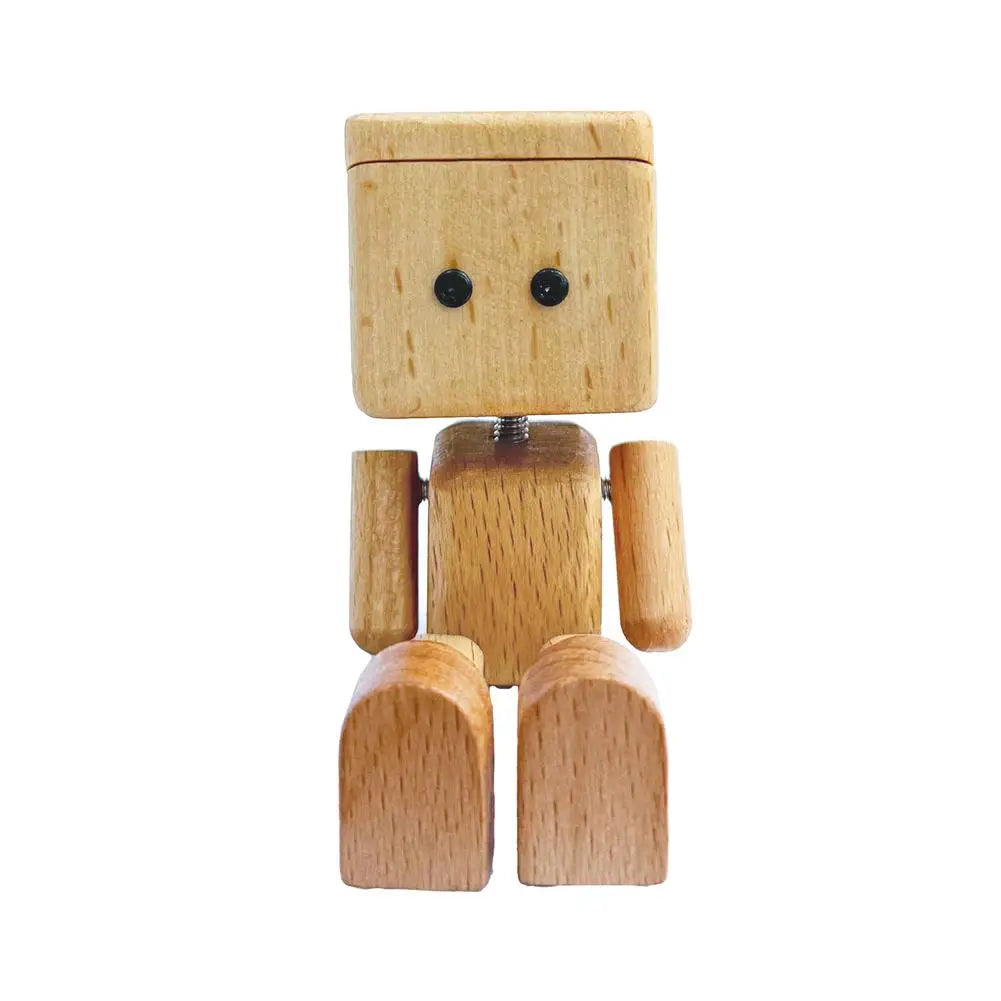 Shaking Wooden Man Figurine – Funny Desk Decor & Gift Wooden Desk Figurine Axl B