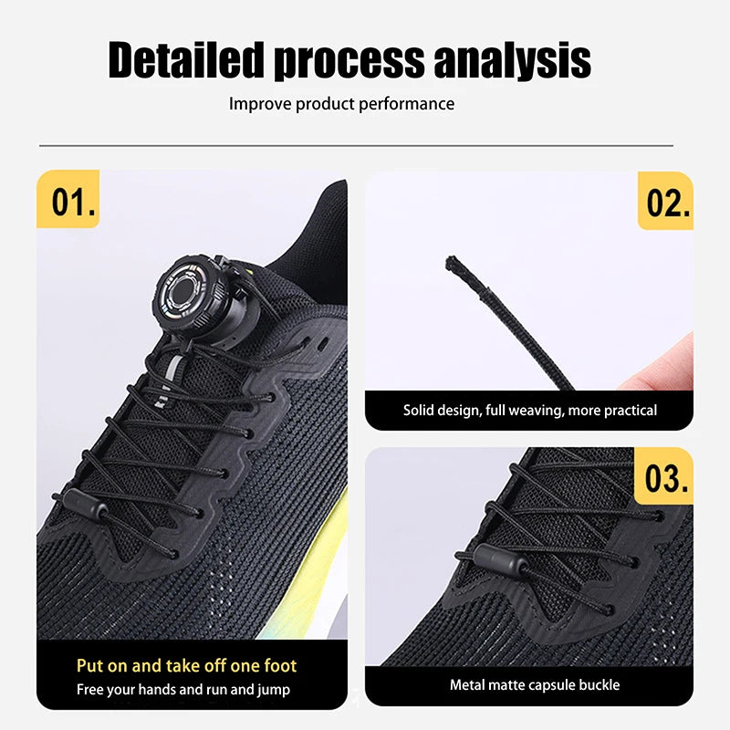 No-Tie Swivel Buckle Shoelaces – Thick Rope Sneaker Laces No-Tie Shoelaces Axl