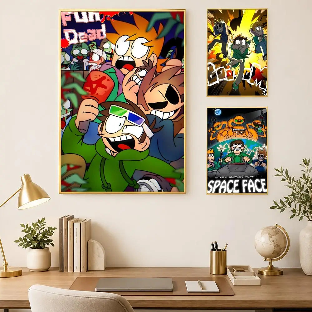 Eddsworld Animation Wall Poster – Self-Stick HD Waterproof Art Wall Art Poster Axl